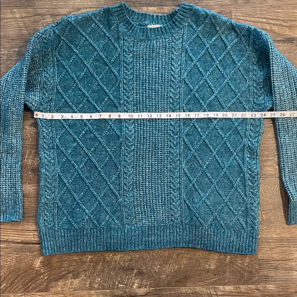 St. John's Bay Teal Crewneck Sweater‎ Size XL - Picture 5 of 6